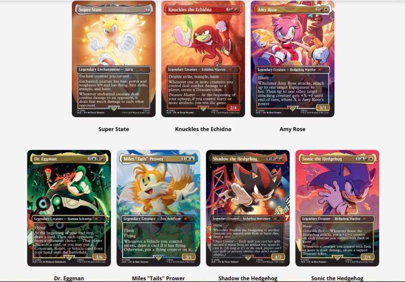 SECRET LAIR DROP SERIES NON FOIL - Sonic the Hedgehog Friends & Foes