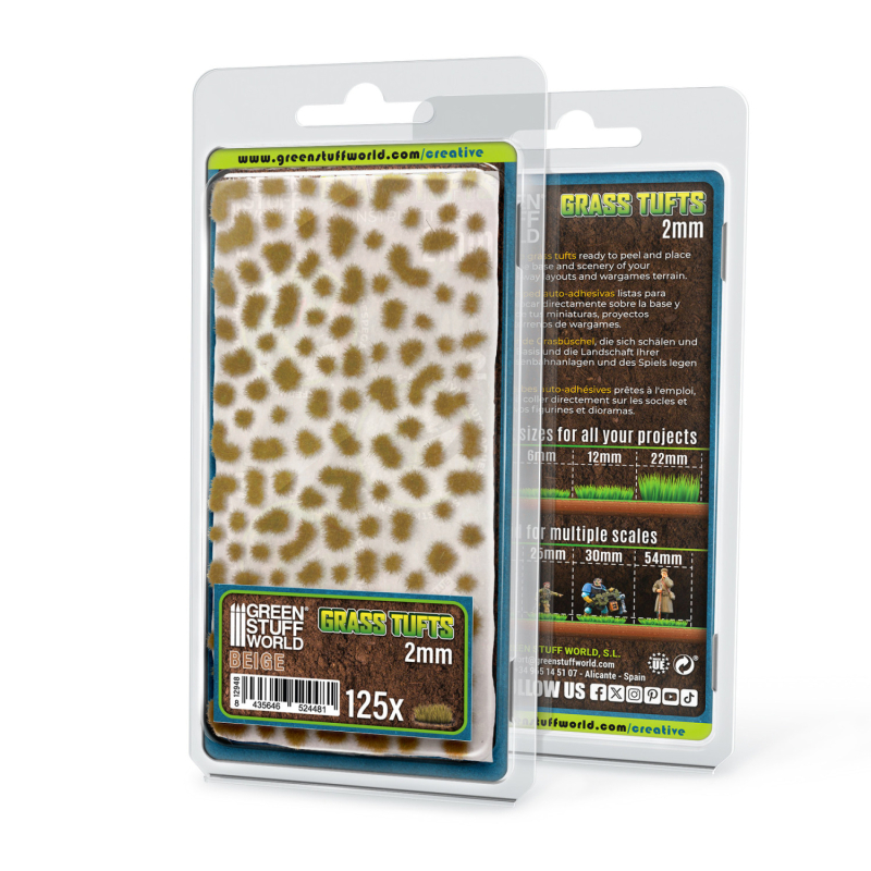 CIUFFI ERBETTA BEIGE PAGLIA - CESPUGLI PICCOLI 2mm