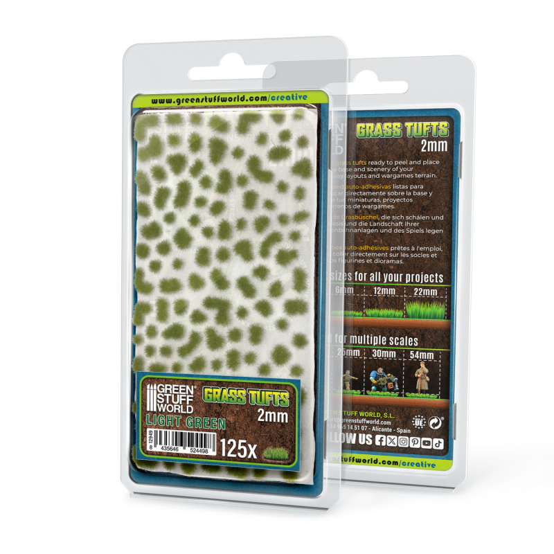 CIUFFI ERBETTA VERDE CHIARO - CESPUGLI PICCOLI 2mm 