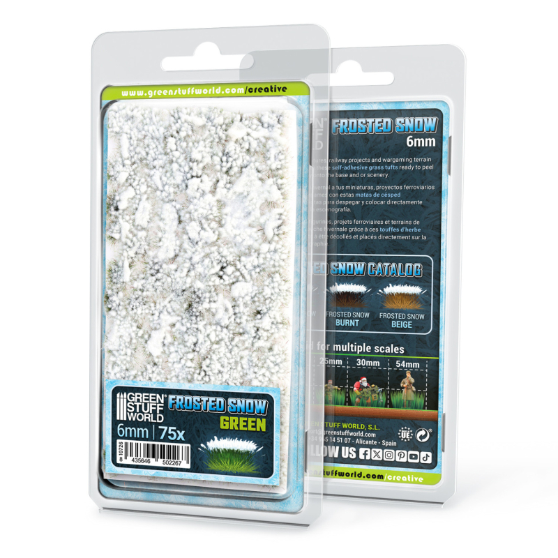 CIUFFI ERBETTA INNEVATA - CESPUGLI PICCOLI 6mm 