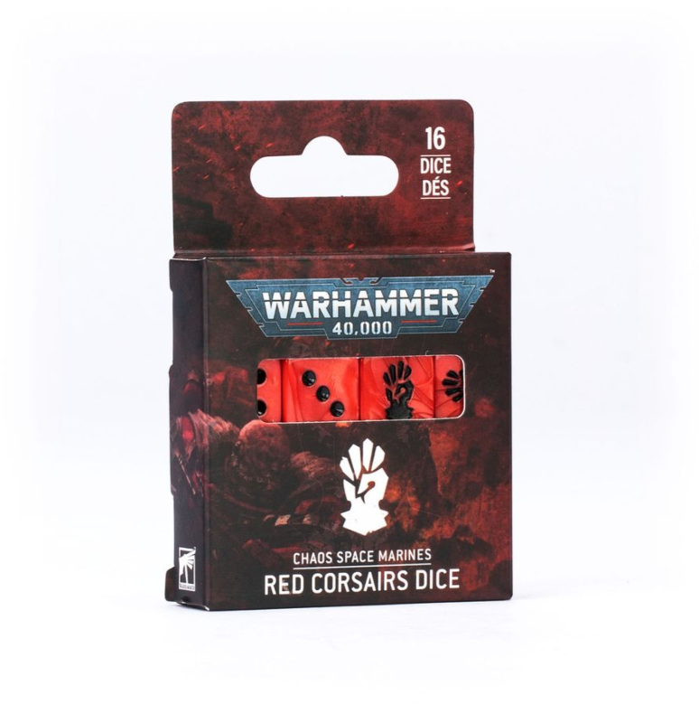 WARHAMMER 40.000 SET 16 DADI RED CORSAIRS