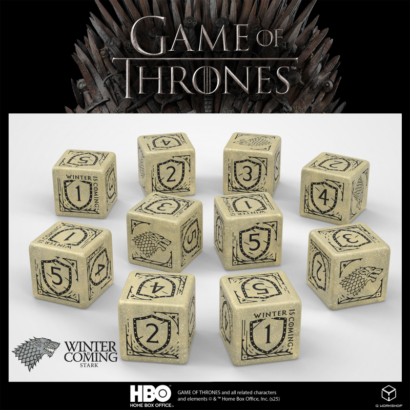 SET 10 DADI - GAME OF THRONES - STARK