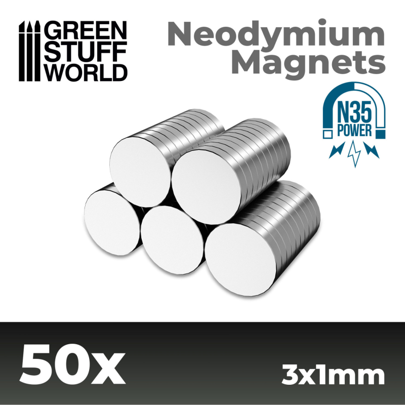 MAGNETI TONDI 3x1 (50 pz) - N35