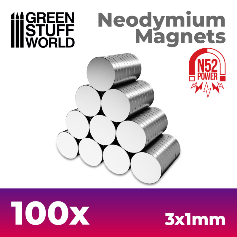 MAGNETI TONDI 3x1 (100 pz) - N52