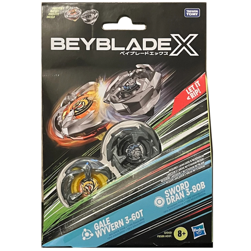 BEYBLADE-X - DUAL PACK GALE WYVERN 3-60T & SWORD DRAN 3-80B