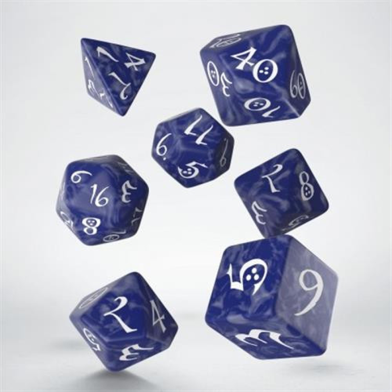 SET 7 DADI CLASSICI COBALT WHITE