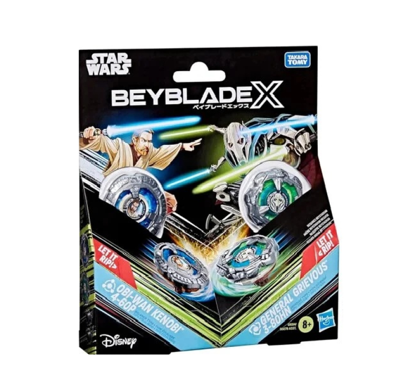 BEYBLADE X - STAR WARS PACK OBI-WAN KENOBI 4-60B vs GENERAL GRIEVOUS 3-80HN - BASIC LINE (BX) 