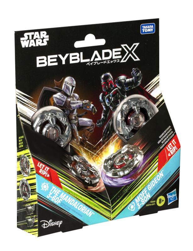 BEYBLADE X - STAR WARS PACK THE MANDALOR 3-60F vs MOFF GIDEON 3-80N - BASIC LINE (BX) 