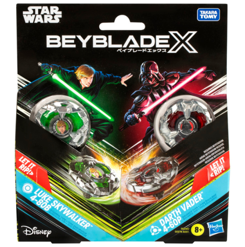BEYBLADE X - STAR WARS PACK LUKE SKYWALKER 4-80B vs DARTH VADER 4-60P - BASIC LINE (BX)