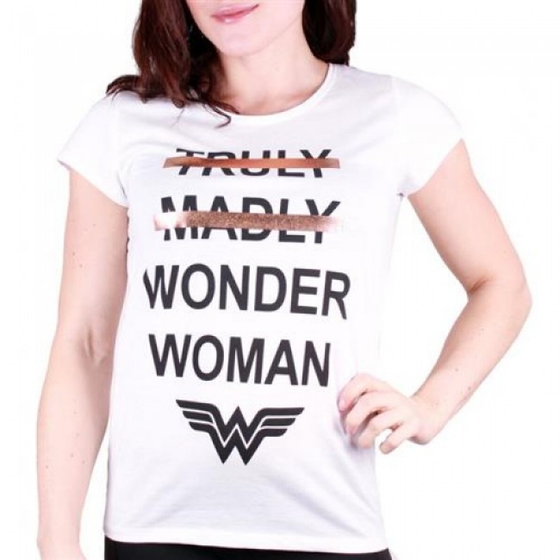 T-SHIRT DONNA TRULY MADLY WONDER WOMAN