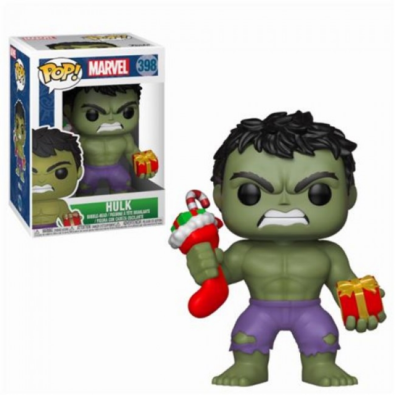 MARVEL: HOLIDAY - POP FUNKO FIGURE 398 HULK W/ STOCKING & PLUSH